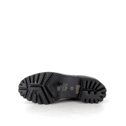 Bottines en cuir noir