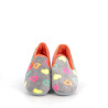 Chaussons femme gris à coeur Semelflex