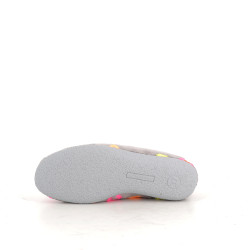Chaussons femme gris à coeur Semelflex