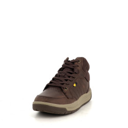 baskets montantes Caterpillar marron en cuir