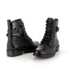 Boots montantes en cuir noir Remonte