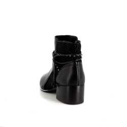 Bottines à talons en cuir Fugitive