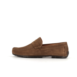 mocassin marron en cuir