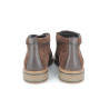 Chaussure de ville montante marron en cuir