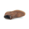 Chaussure de ville montante marron en cuir