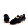 Mocassins en cuir velours bleu JB Martin