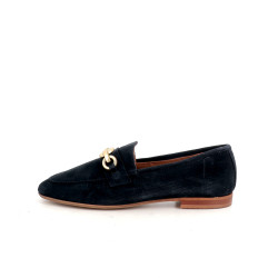 Mocassins en cuir velours bleu JB Martin