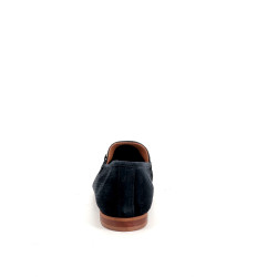 Mocassins en cuir velours bleu JB Martin