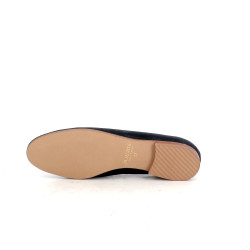 Mocassins en cuir velours bleu JB Martin