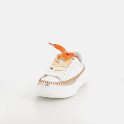 Baskets en cuir blan JB Martin