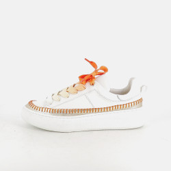 Baskets en cuir blan JB Martin