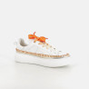 Baskets en cuir blan JB Martin