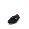 Mocassins en cuir velours bleu MamZelle