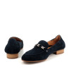 Mocassins en cuir velours bleu MamZelle