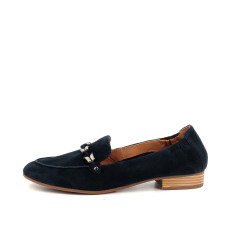 Mocassins en cuir velours bleu MamZelle