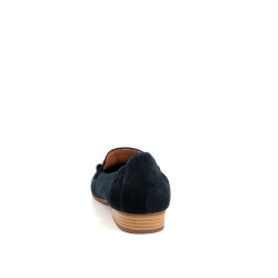 Mocassins en cuir velours bleu MamZelle