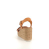 Compensés en cuir orange Oh My Sandals