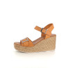 Compensés en cuir orange Oh My Sandals