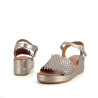 Nu pieds en cuir champagne métalic Coco & Abricot