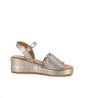 Nu pieds en cuir champagne métalic Coco & Abricot