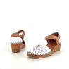Nu pieds en cuir blanc Coco & Abricot