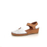 Nu pieds en cuir blanc Coco & Abricot