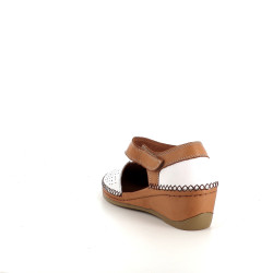 Nu pieds en cuir blanc Coco & Abricot
