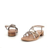 Sandales en cuir or Les Tropéziennes