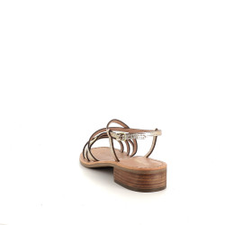 Sandales en cuir or Les Tropéziennes