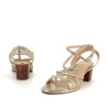 Sandales en cuir or Les Tropéziennes