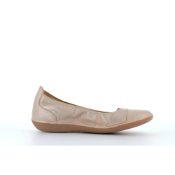 ballerine beige en cuir