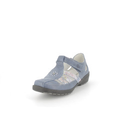 ballerine bleu marine en cuir