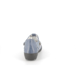 ballerine bleu marine en cuir