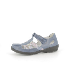 ballerine bleu marine en cuir
