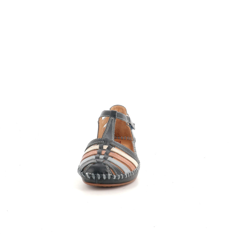Salomés en cuir bleu Pikolinos