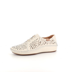 Derbys en cuir crème Pikolinos