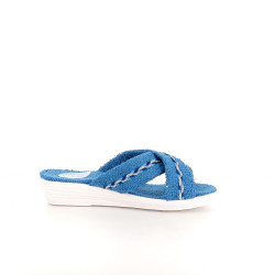 Mules en coton bleu Patrizia Azzi