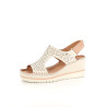 Nu-pieds en cuir crème Pikolinos