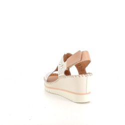 Nu-pieds en cuir crème Pikolinos
