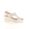 Nu-pieds en cuir crème Pikolinos