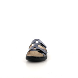 Mules en cuir bleu Semelflex