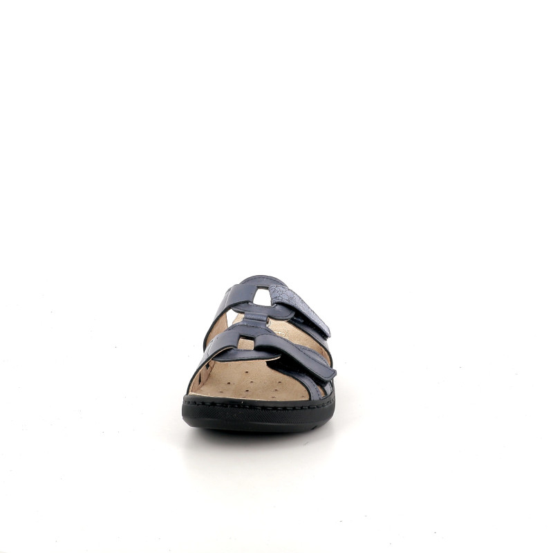 Mules en cuir bleu Semelflex