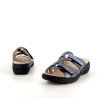 Mules en cuir bleu Semelflex