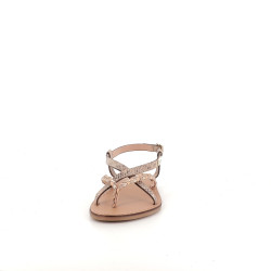 Sandales en cuir beige Les Tropéziennes
