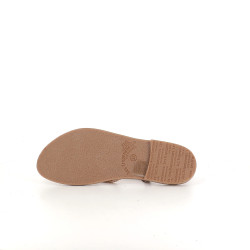Sandales en cuir beige Les Tropéziennes