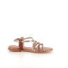 Sandales en cuir or léopard Les Tropéziennes