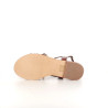 Sandales en cuir or léopard Les Tropéziennes