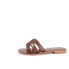 nu-pieds Les Tropéziennes en cuir marron
