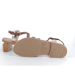 nu-pieds Les Tropéziennes en cuir marron