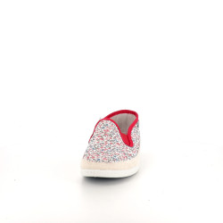 Pantoufles d'été en textile rouge Semelflex